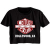 Motley Crue Crue Sign Ladies Graphic T-Shirt - Classic Rock Music Clothing - Vintage Concert Lover Gift Idea