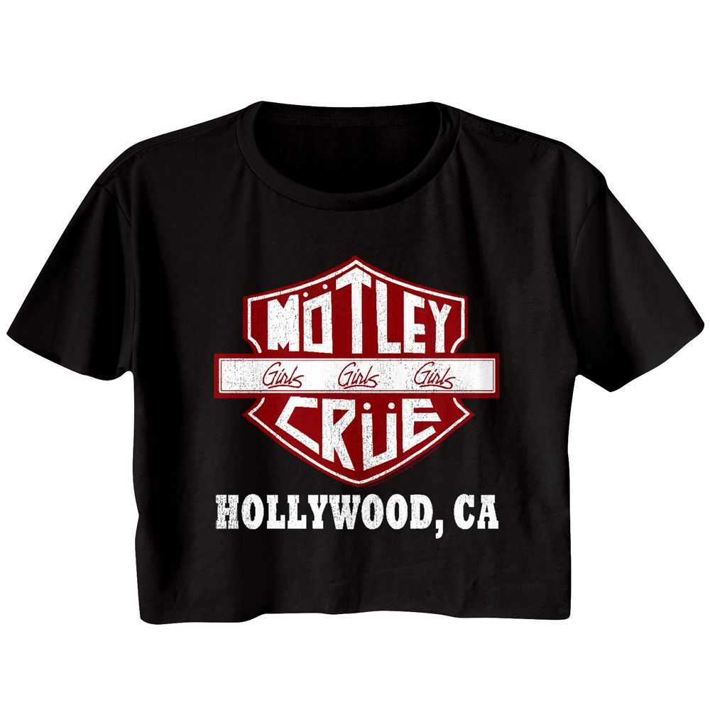 Motley Crue Crue Sign Ladies Graphic T-Shirt - Classic Rock Music Clothing - Vintage Concert Lover Gift Idea