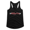 Motley Crue RD And Wht Logo Ladies Graphic Tank Top - Classic Rock Music Clothing - Vintage Concert Lover Gift Idea