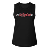 Motley Crue RD And Wht Logo Graphic Ladies Tank Top- Classic Rock Music Clothing - Vintage Concert Lover Gift Idea