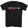 Motley Crue RD And Wht Logo Graphic T-Shirt - Classic Rock Music Clothing - Vintage Concert Lover Gift Idea