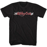 Motley Crue RD And Wht Logo Graphic T-Shirt - Classic Rock Music Clothing - Vintage Concert Lover Gift Idea