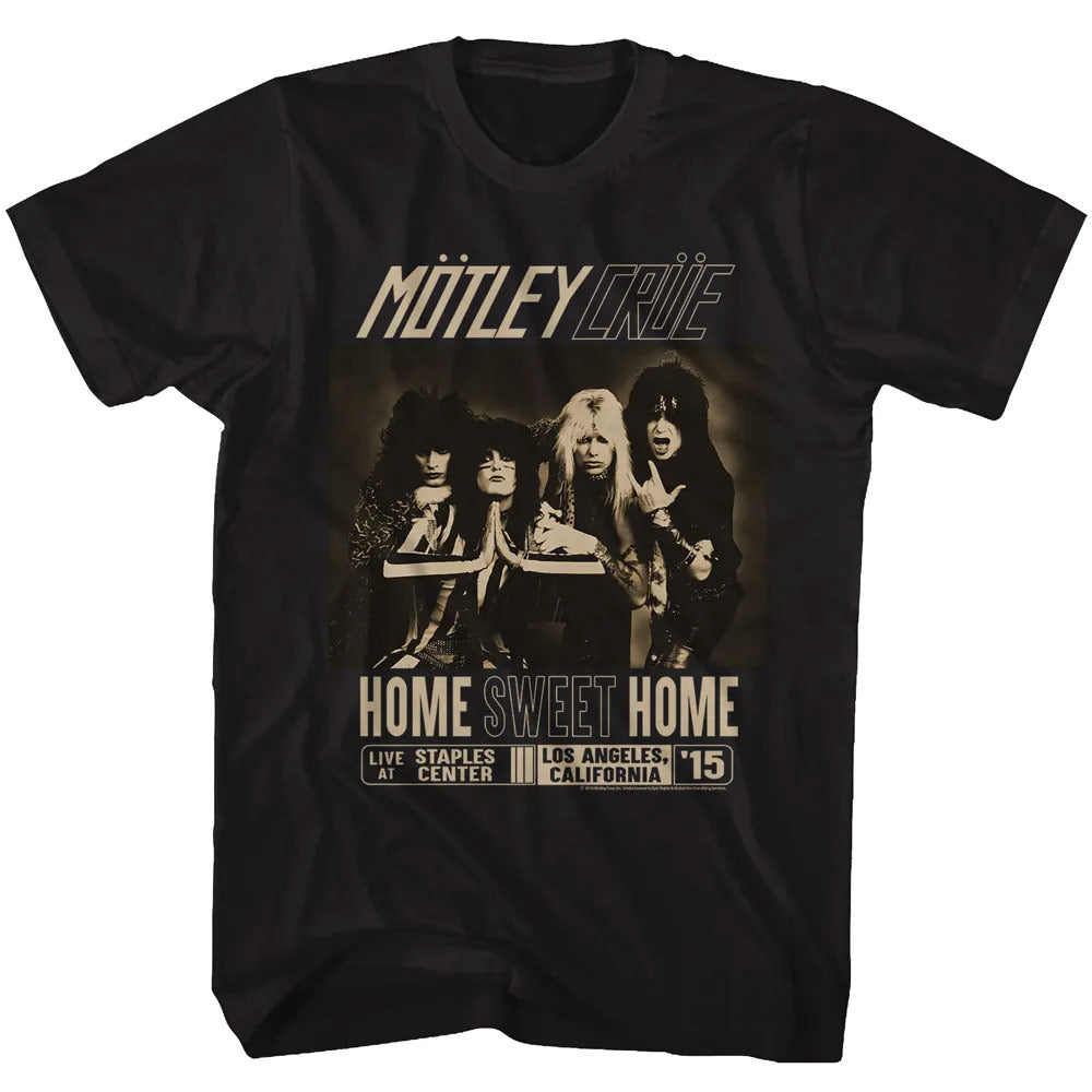 Motley Crue Home Sweet Home Graphic T-Shirt - Classic Rock Music Clothing - Vintage Concert Lover Gift Idea