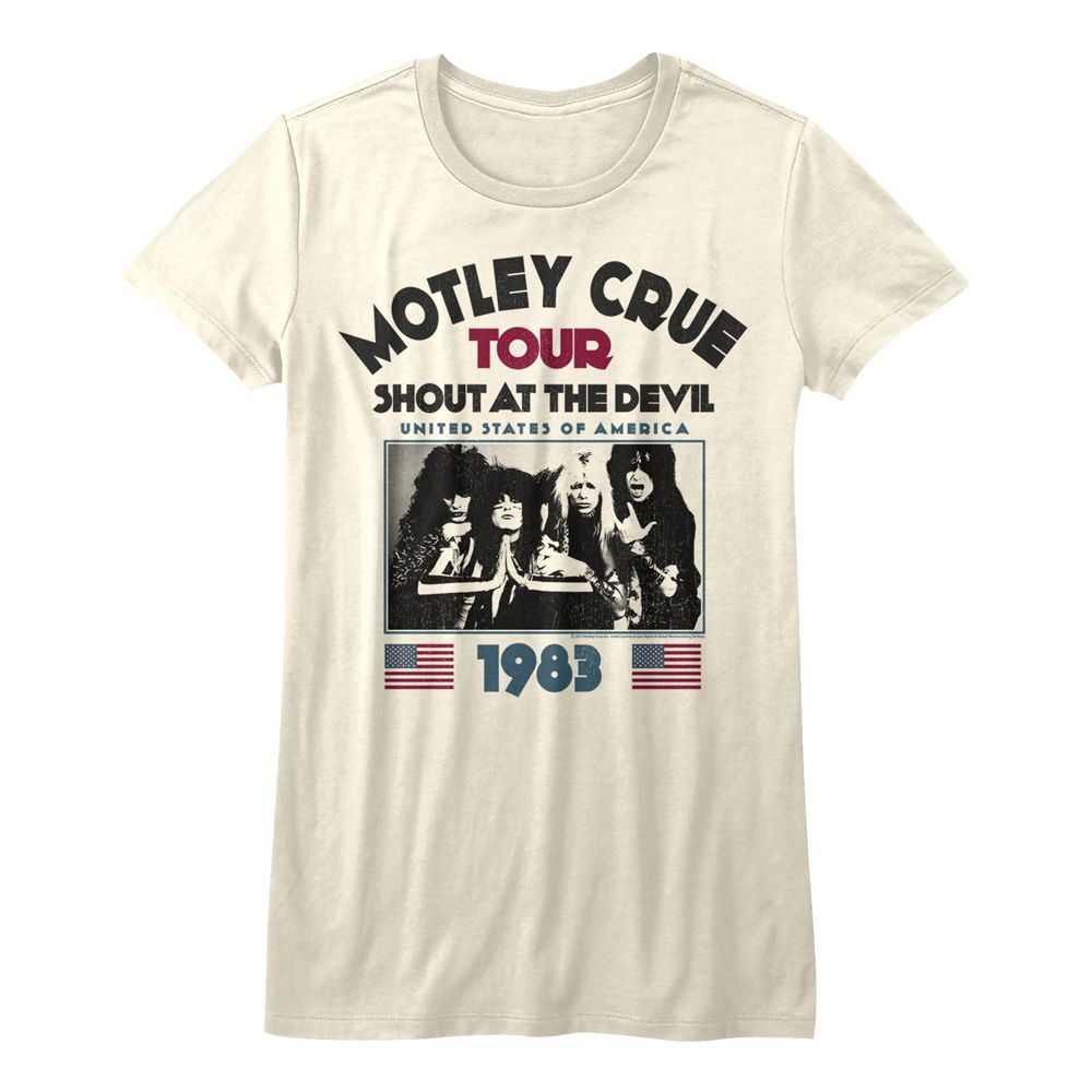 Motley Crue SATD83 Graphic T-Shirt - Classic Rock Music Clothing - Vintage Concert Lover Gift Idea