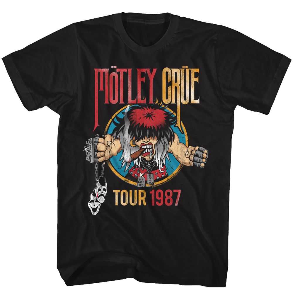 Motley Crue Tour1987 Graphic T-Shirt - Classic Rock Music Clothing - Vintage Concert Lover Gift Idea