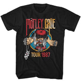 Motley Crue Tour1987 Graphic T-Shirt - Classic Rock Music Clothing - Vintage Concert Lover Gift Idea