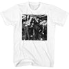 Motley Crue Bandw Band Pic Graphic T-Shirt - Classic Rock Music Clothing - Vintage Concert Lover Gift Idea