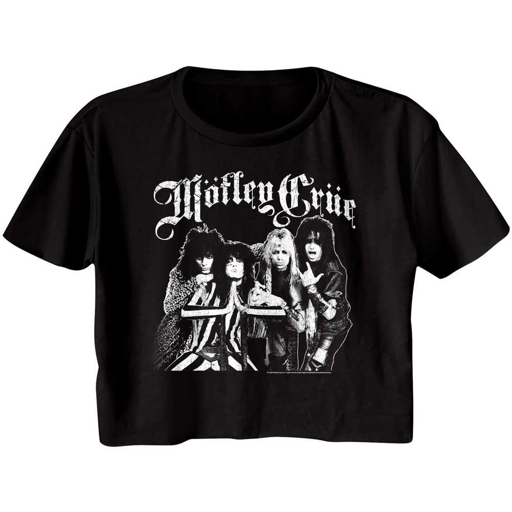 Motley Crue Crue Crew Graphic Woman T-Shirt - Classic Rock Music Clothing - Vintage Concert Lover Gift Idea