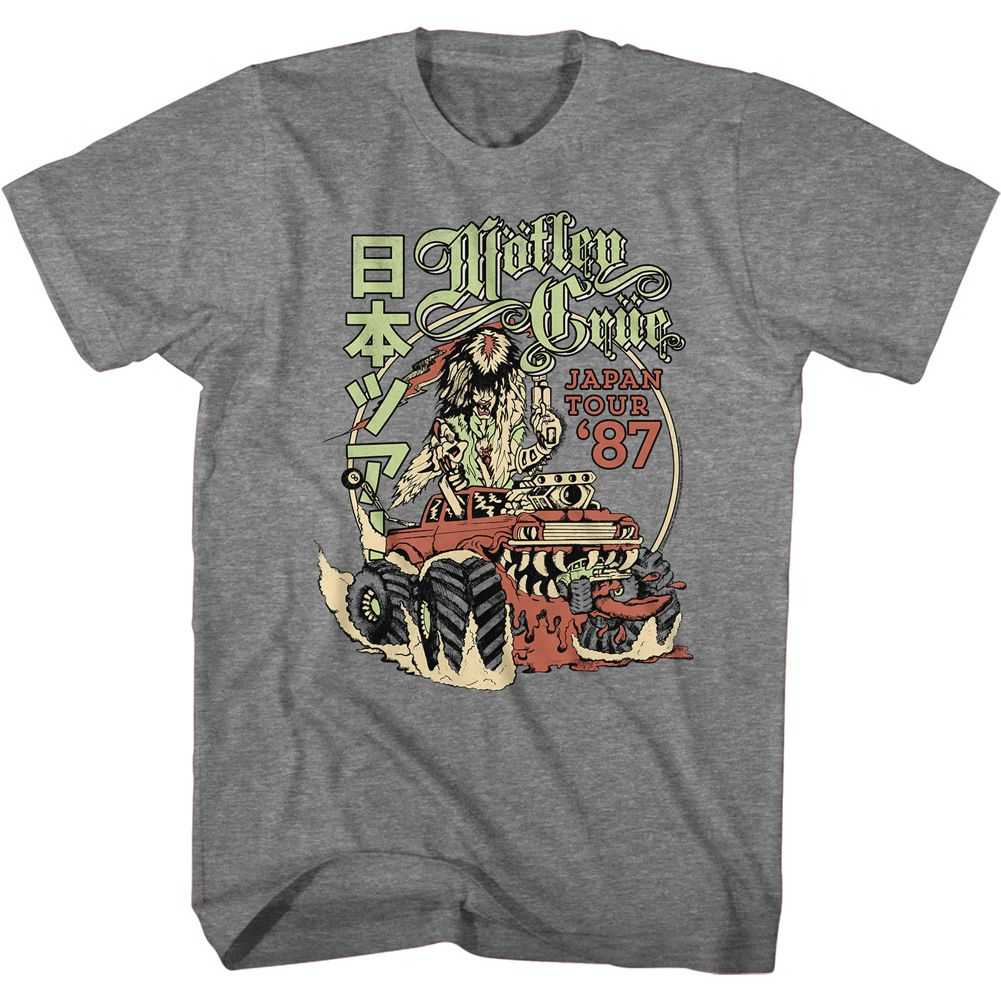 Motley Crue Tour 87 Graphic T-Shirt - Classic Rock Music Clothing - Vintage Concert Lover Gift Idea