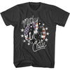 Motley Crue American Flag And Stars Graphic T-Shirt - Classic Rock Music Clothing - Vintage Concert Lover Gift Idea