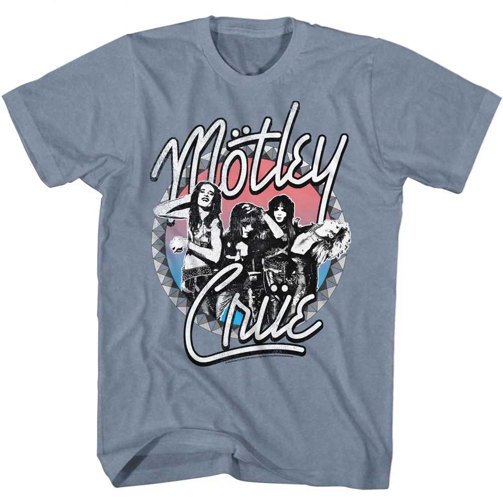 Motley Crue Studded Graphic T-Shirt - Classic Rock Music Clothing - Vintage Concert Lover Gift Idea