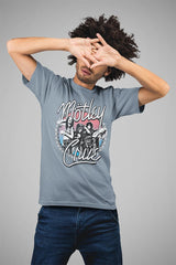 Motley Crue Studded Graphic T-Shirt - Classic Rock Music Clothing - Vintage Concert Lover Gift Idea