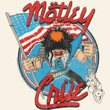 Motley Crue Allister With US Flag Graphic T-Shirt - Classic Rock Music Clothing - Vintage Concert Lover Gift Idea