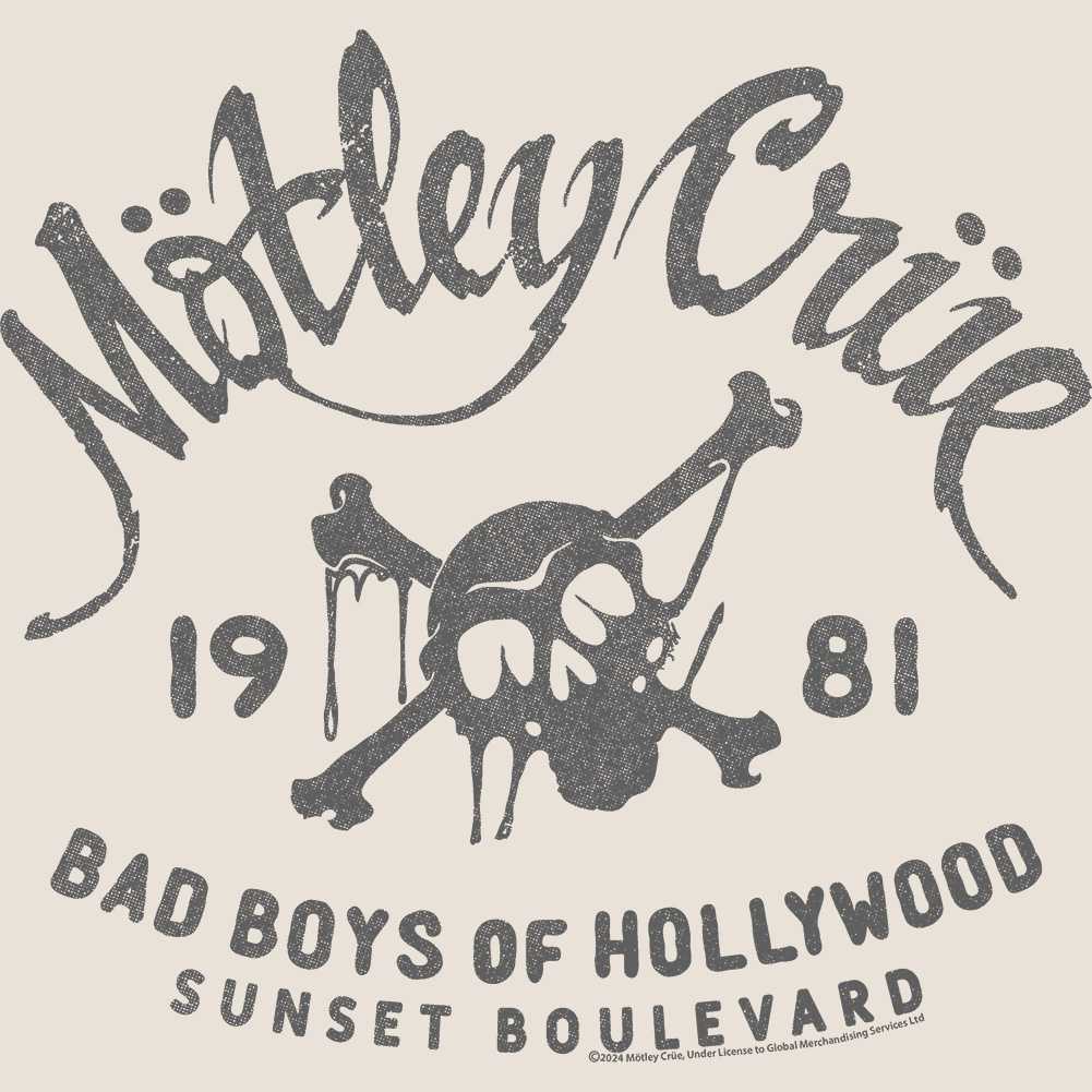 Motley Crue Bad Boys 1981 Graphic T-Shirt - Classic Rock Music Clothing - Vintage Concert Lover Gift Idea