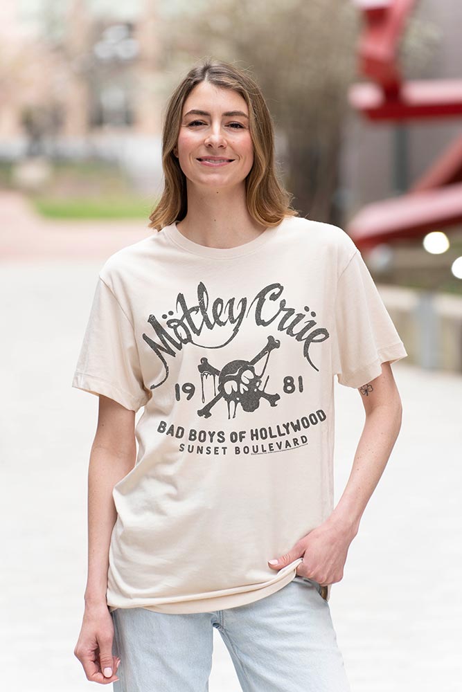 Motley Crue Bad Boys 1981 Graphic T-Shirt - Classic Rock Music Clothing - Vintage Concert Lover Gift Idea