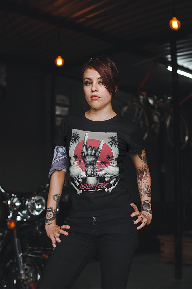 Motley Crue Too Fast For Love Graphic T-Shirt - Classic Rock Music Clothing - Vintage Concert Lover Gift Idea