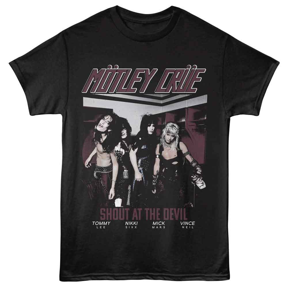 Motley Crue SATD Graphic T-Shirt - Classic Rock Music Clothing - Vintage Concert Lover Gift Idea