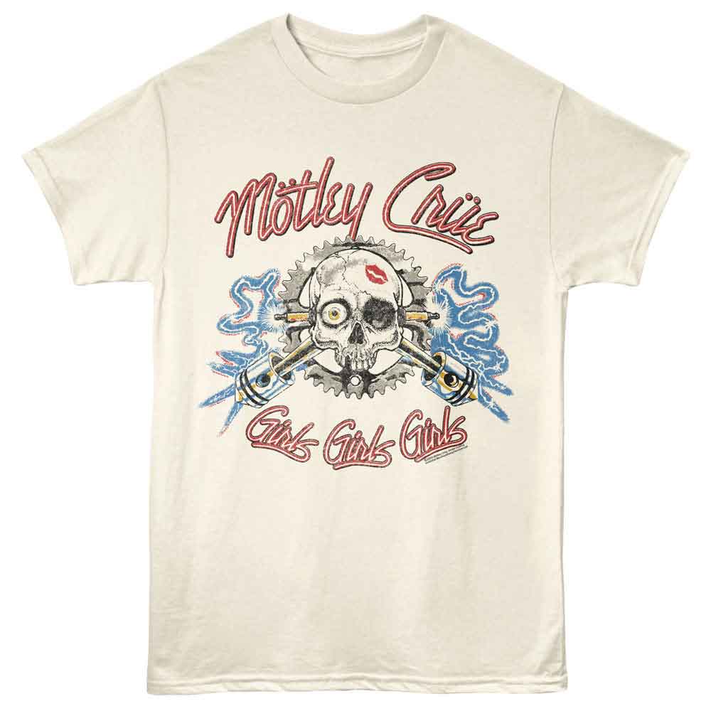 Motley Crue Electric Skull Graphic T-Shirt - Classic Rock Music Clothing - Vintage Concert Lover Gift Idea