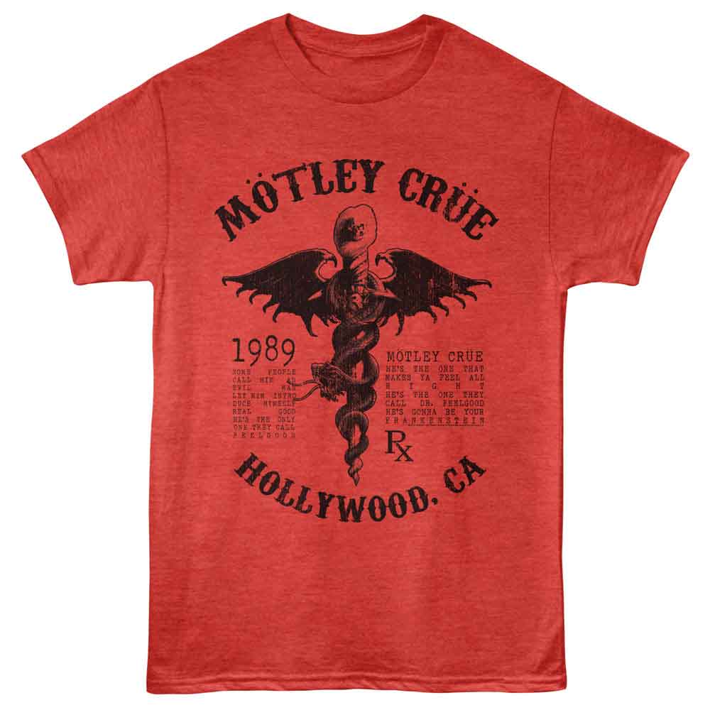 Motley Crue 1989 Hollywood Graphic T-Shirt - Classic Rock Music Clothing - Vintage Concert Lover Gift Idea