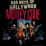 Motley Crue Bad Boys Of Hollywood Graphic T-Shirt - Classic Rock Music Clothing - Vintage Concert Lover Gift Idea