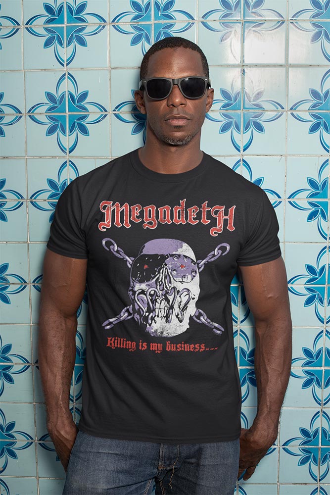 Megadeth K I M B Graphic T-Shirt - Classic Rock Music Clothing - Vintage Concert Lover Gift Idea