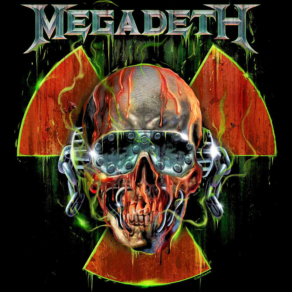 Megadeth Vic And Radioactive Symbol Graphic T-Shirt - Classic Rock Music Clothing - Vintage Concert Lover Gift Idea