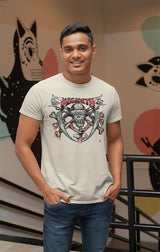 Megadeth Skull Bones Blades Graphic T-Shirt - Classic Rock Music Clothing - Vintage Concert Lover Gift Idea
