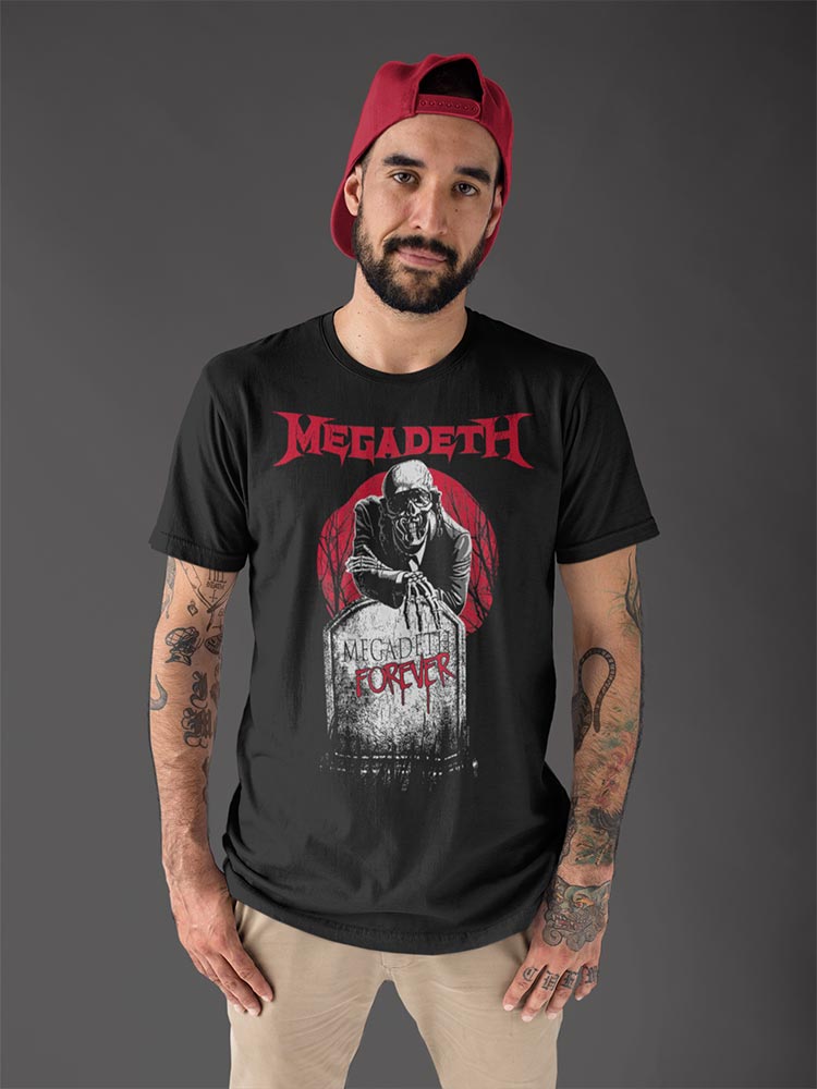 Megadeth Forever Graphic T-Shirt - Classic Rock Music Clothing - Vintage Concert Lover Gift Idea