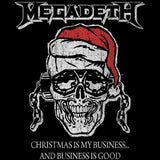 Megadeth Christmas Is My Business Graphic T-Shirt - Classic Rock Music Clothing - Vintage Concert Lover Gift Idea
