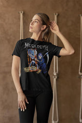 Megadeth Hourglass Graphic T-Shirt - Classic Rock Music Clothing - Vintage Concert Lover Gift Idea