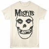 Misfits SKULL INVERTED Adult Natural T-Shirt – Horror Punk Skull Graphic Tee, Licensed Band Merch