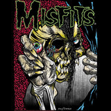 Misfits Eyeball Adult Graphic T-Shirt - Officially Licensed Vintage Punk Rock Tee Black