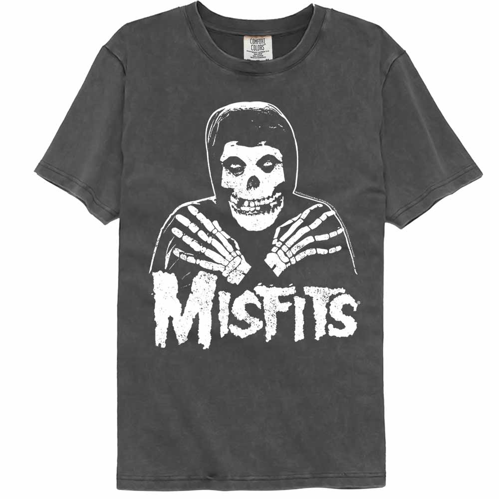 Misfits LOGO OUTLINE SKULL Pepper Adult T-Shirt – Punk Rock Band Skull Graphic Fan Shirt