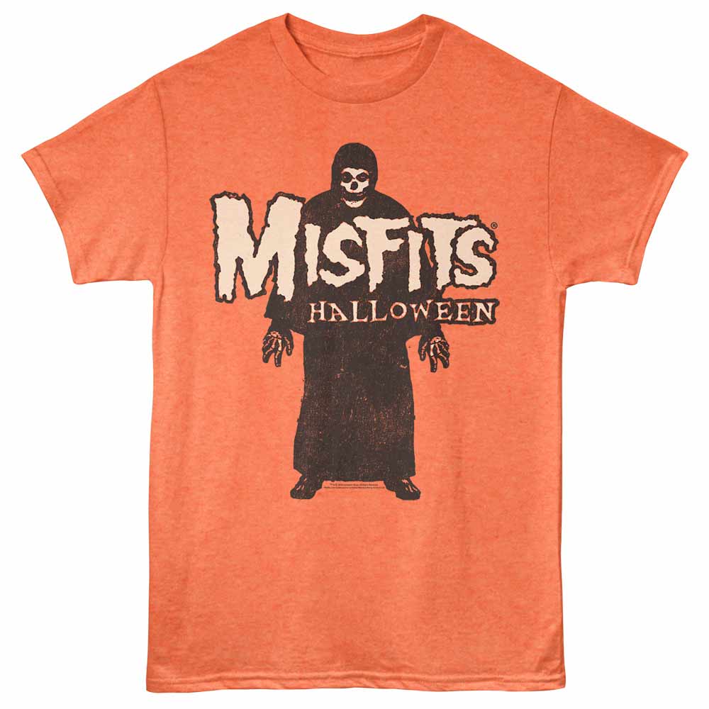 Misfits HALLOWEEN Adult T-Shirt – Bright Orange Heather Horror Punk Rock Band Tee