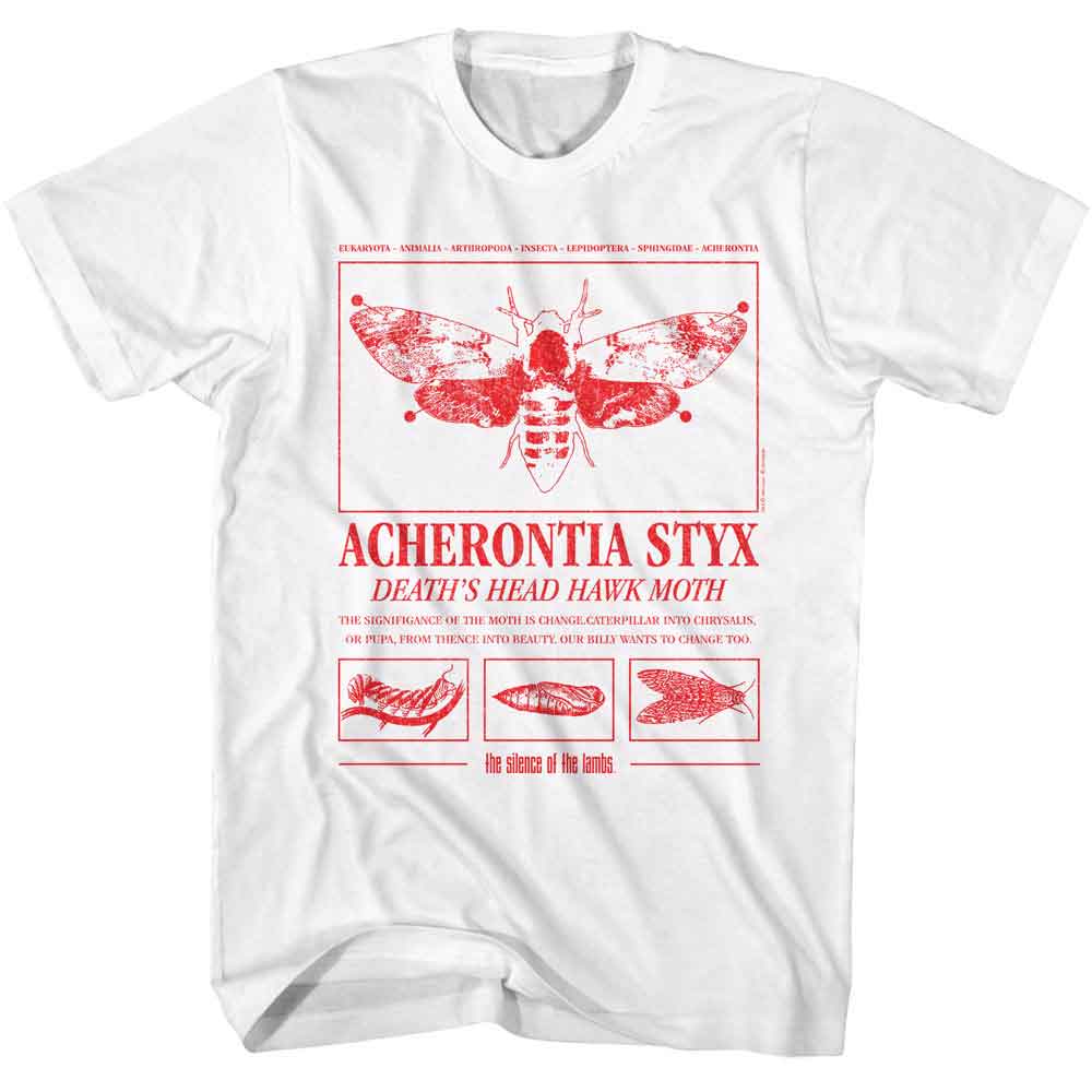 STYX Officially Silence of the Lambs SOL Acherontia Adult T-Shirt, Licensed Classic Rock Band Graphic Tee