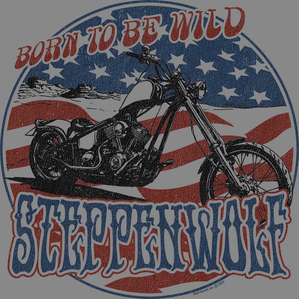 Steppenwolf Born To Be Wild Graphic T-Shirt - Classic Rock Music Clothing - Vintage Concert Lover Gift Idea