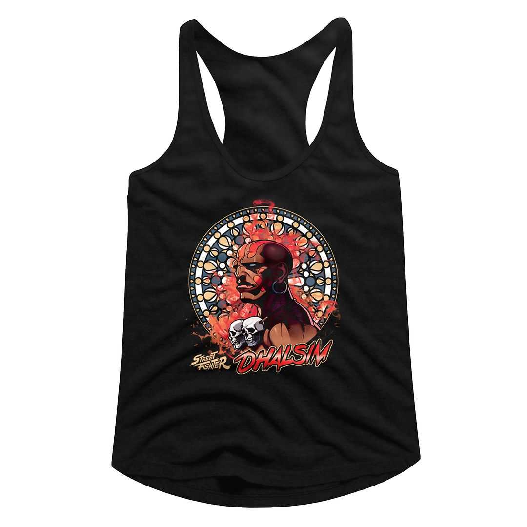 Street Fighter Dhalsim Graphic Tank Top Arcade Gaming Retro Apparel Classic Video Game Fan
