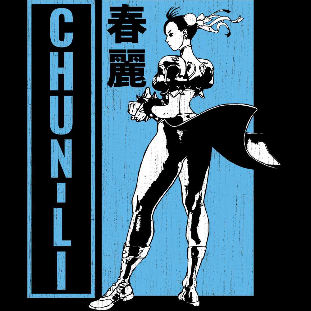Street Fighter Chun Li Bw Character Pose Graphic Tank Top Arcade Gaming Retro Apparel Classic Video Game Fan