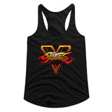Street Fighter SFV Logo Graphic Woman Tank Top Arcade Gaming Retro Apparel Classic Video Game Fan