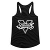 Street Fighter SFV BW Graphic Ladies Tank Top Arcade Gaming Retro Apparel Classic Video Game Fan