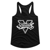 Street Fighter SFV BW Graphic Ladies Tank Top Arcade Gaming Retro Apparel Classic Video Game Fan