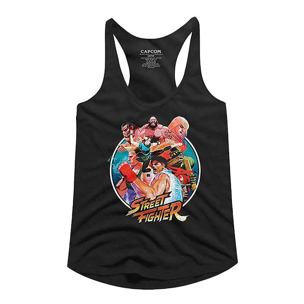 Street Fighter Group Circle Woman Tank Top Arcade Gaming Retro Apparel Classic Video Game Fan