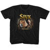 Styx Pieces Of Eight Youth Graphic T-Shirt - Classic Rock Music Clothing - Vintage Concert Lover Gift Idea