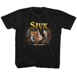 Styx Pieces Of Eight Youth Graphic T-Shirt - Classic Rock Music Clothing - Vintage Concert Lover Gift Idea