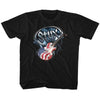 Styx Flag Guitar Youth Graphic T-Shirt - Classic Rock Music Clothing - Vintage Concert Lover Gift Idea