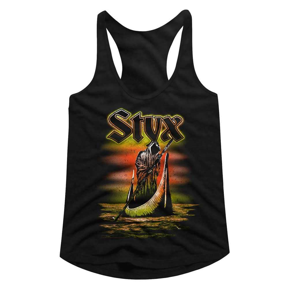 Styx Ferryman Ladies Graphic Tank Top - Classic Rock Music Clothing - Vintage Concert Lover Gift Idea