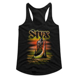 Styx Ferryman Ladies Graphic Tank Top - Classic Rock Music Clothing - Vintage Concert Lover Gift Idea