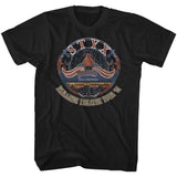 Styx Tour 81 Graphic T-Shirt - Classic Rock Music Clothing - Vintage Concert Lover Gift Idea