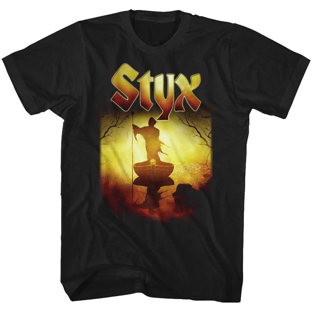 Styx River Styx Ferryman Charon Graphic Vintage Rock Concert Tee Unisex Dark Fantasy Mystery