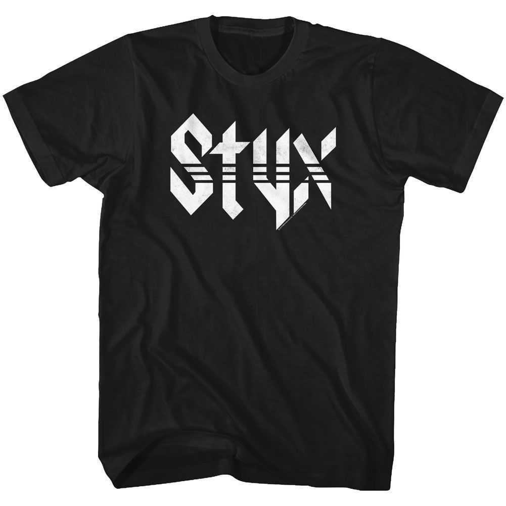 Styx Classic Wordmark Band Logo Graphic Vintage Concert Tour Tee Unisex Clean Minimalist Edge